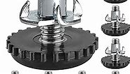 Anwenk Stainless Steel Patio Furniture Leveling Feet 1/4-20 Screw in Threaded Outdoor Furniture Levelers Adjustable Table Chair Levelers Feet Glides for Chairs Tables Cabinet Patio Furniture- 8 Pack