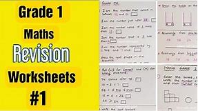 Grade 1 Maths Revision Worksheets #1 | Homeschooling Grade 1 Revision Worksheets #1
