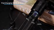 UOATEPC Rechargeable Flash Light Flashlights High Lumens, 250000 Lumens Super Bright LED Tactical Flashlight, 5 Modes IPX6 Waterproof, Powerful Handheld Flashlights for Camping Emergency Outdoor