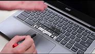 How To Fix Acer Chromebook C710 C720 C730Key - Replace Keyboard Key Letter Arrow Number