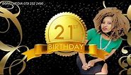 Anzatshilidzi 21st Birthday Invitation