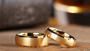 The CEO - Men's Gold Tungsten Wedding Ring | Manly Bands