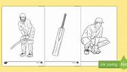 Cricket Colouring Pages
