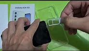 Tháo lắp SIM thẻ nhớ điện thoại Samsung Galaxy A34 5G, Insert Dual SIM Cards and SD Card.