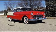 1955 Chevrolet Bel Air 2 Door Hardtop in Red / Beige & Engine Sound My Car Story with Lou Costabile