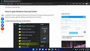 10 ways to open Windows Security in Windows 11/10