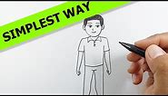 How to draw people | Simple Drawing Ideas | Man Drawing | Boy Drawing