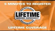 What is the RIDGID Lifetime Service Agreement (LSA)