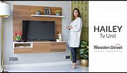 Hailey Wall Mounted Tv Unit [ Classy Tv Unit Design ] Wooden Street