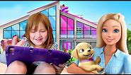 ADLEY iPAD TOUR!! playing Barbie Dream House, Princess Makeover, Toca Town pretend play, app reviews