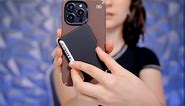 Speck iPhone 15 Pro Case - ClickLock No-Slip Interlock, Built for MagSafe, Drop Protection - Scratch Resistant, Soft Touch, 6.1 Inch Phone Case - Presidio2 Pro Charcoal Grey/Cool Bronze/White