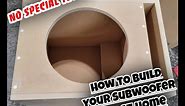 How To Build A Subwoofer Enclosure At Home With No Special Tools
