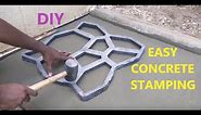 Concrete Stamping for Patio Walkway or Pavers - How to DIY video
