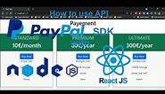 Paypal Payment Integration | Server Side Integration in NodeJS (PayPal REST SDKs)
