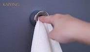 KAIYING Kitchen Towel Hooks Round Self Adhesive Dish Towel Holder Wall Mount Hand Towel Hook Tea Towel Rack Hanger for Cabinet Door (3Pcs_Grey)