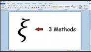 How to type xi symbol in Microsoft Word