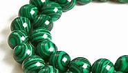 100pcs 8mm Malachite Beads Natural Gemstone Beads Round Loose Beads for Crafting and Jewelry Making