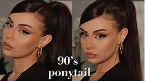 Quick & Easy 90's Ponytail Tutorial | Trendy