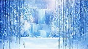 Disney Frozen forest background snow flurry animation for live theater sing along