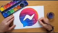 How to draw the new Messenger logo - Messenger icon