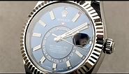 2021 Rolex Sky Dweller Jubilee Bracelet Blue Dial 326934 Rolex Watch Review