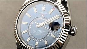 2021 Rolex Sky Dweller Jubilee Bracelet Blue Dial 326934 Rolex Watch Review