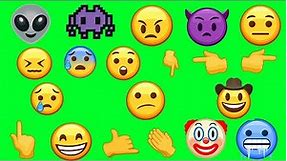 green screen animated emojis pack 1