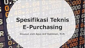 Format Spesifikasi Teknis E-Purchasing