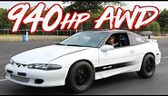 940HP AWD Eagle Talon on 50psi! - Ride Along Amazing Acceleration