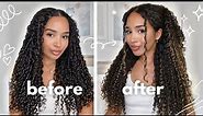 I TRIED CURLY HAIR EXTENSIONS 💁🏾 | CURLSQUEEN - Water Loose Curly for 2c/3a hair