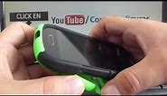Carcasa Samsung Galaxy s3 mini i8190 Funda verde negro dura con goma