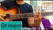 How to Play the G sharp Major Chord (G#) | Guitar Lessons