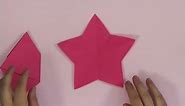 How to cut a star out of paper. How to cut perfect 5 point star . #Shorts