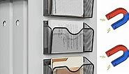 JANE EYRE Magnetic File Holder - 3PCS File Paper Mail Organizer No Drilling Magazine Paper Document Holder/Magnetic Hanging File Organizer for File Cabinets, Office, Whiteboard