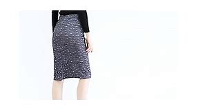 Allegra K Women's Knee Length Work High Waisted Leopard Pencil Skirt