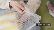 10 Pieces Mesh Bags Drawstring Laundry Bags Large Nylon Mesh Bags Gift Bag Dishwasher Bag with Sliding Drawstring for Kitchen Jewelry Toys Gifts Wedding Favor Home (White,12 x 16 Inch)