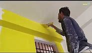 Interior wall painting ideas | yellow color combination | Asian paint