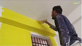 Interior wall painting ideas | yellow color combination | Asian paint