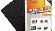 Adhesive Magnetic Sheets 4X6 Inch, 15 Pack, Magnet Sheets with Adhesive Backing, Flexible Magnet Sheets for Crafts, Photos, Fridge, Cuttable Magnetic Sheets, Easy to Cut and Peel