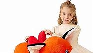 Giant Fox Stuffed Animal Plush Toy,Large Realistic Fox Jumbo Big Size Soft Toys,Cute Huge Plushy Fluffy Fat Plushie,Gifts for Kid