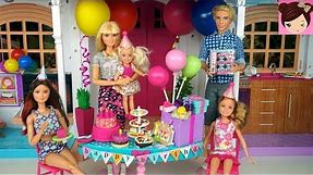 Barbie Chelsea Birthday Party Routine in Hello Dream House