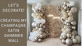 Creating My New Champagne Gold Satin Shimmer Wall