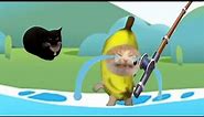If Banana Cat fishing | Happy Cat Crying meme