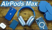 AirPods Max Headphones Unboxing Sky Blue - Apples Over Ear AirPods Max