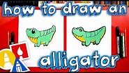 How To Draw A Cartoon Alligator