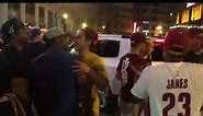 Cavs WIN! Fans celebrate in the streets of downtown Cleveland after historic NBA win.