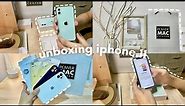 unboxing iPhone 11 (mint green) in a not so satisfying way 🧤📦📱 [m-log]