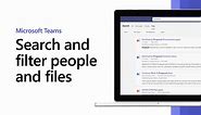 Search and filter people and files