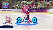 Mario & Sonic at the Sochi 2014 Olympic Winter Games - Ice Hockey #2 (Team Amy/Girls)