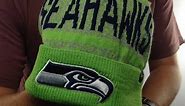 Seahawks 'BEDROCK' Lime-Lime Knit Beanie Hat by Twins 47 Brand